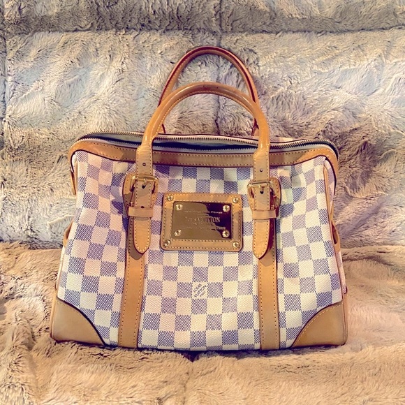 ✨ Authentic Louis Vuitton Damier Azur Berkeley Boston Handbag GUC. ✨ - Picture 3 of 9